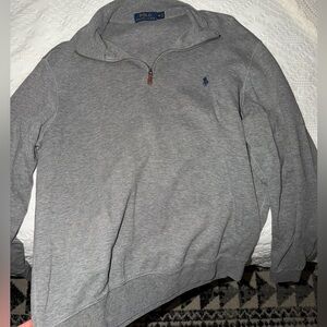Polo by Ralph Lauren Men's Zip-Up Sweater in Gray